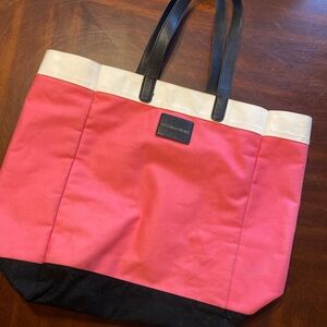 Victoria's Secret Pink and Black Color-Block Tote